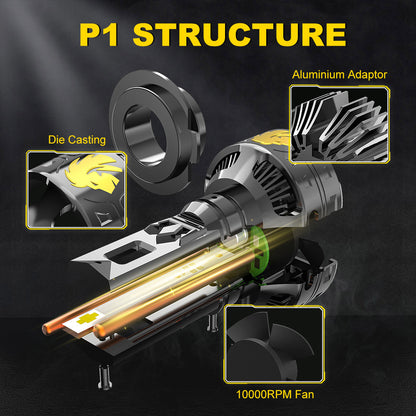 NAOEVO P1 140W Large LED / 2 Bulb (مقاس H4)