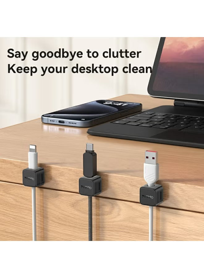 YESIDO C216 Mini Magnetic Cable Organizer Clips – 4 Pieces