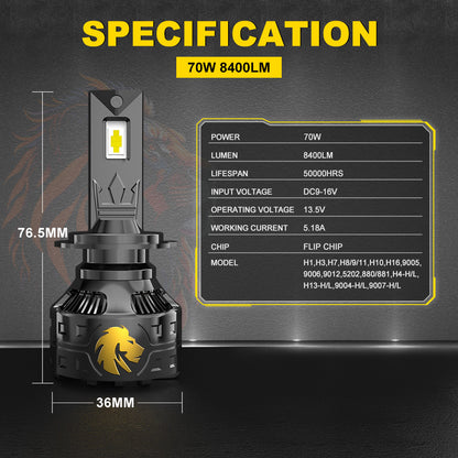 NAOEVO P1 140W Large LED / 2 Bulb (مقاس H4)