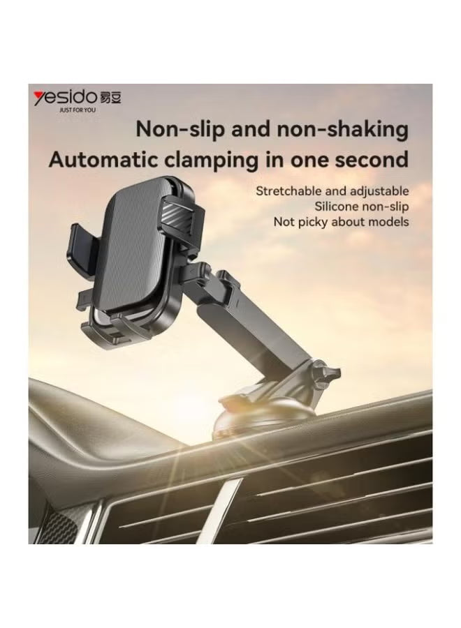 YESIDO C267 Auto-Clamping Car Phone Holder – 360° Rotation