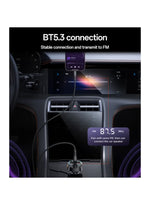 YESIDO Y70 Bluetooth FM Transmitter Car Charger – USB-C, USB & Remote Control