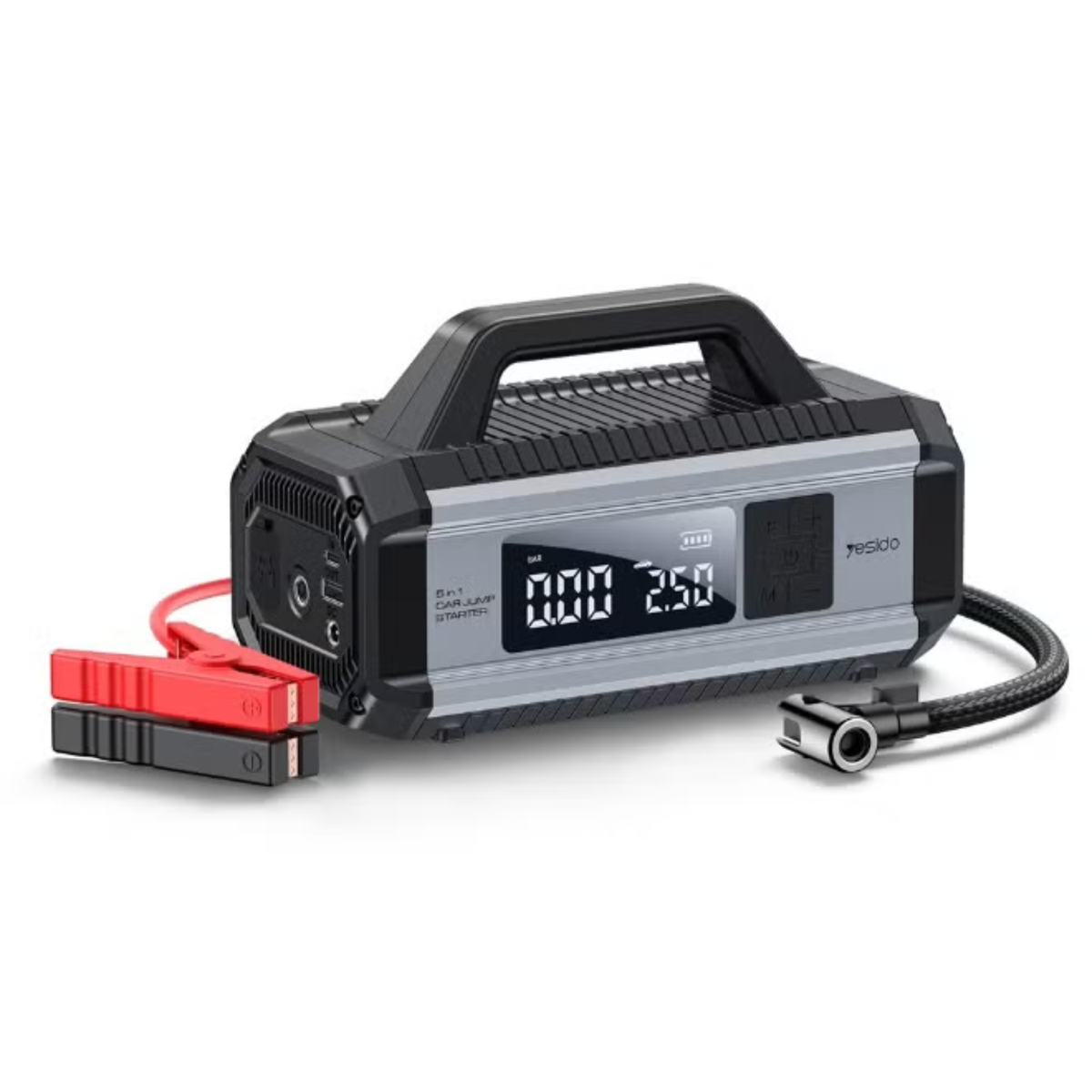 yesido 5 in 1 Car Jump Starter 150PSI Tire Inflator Pump 10000mAh Power Bank