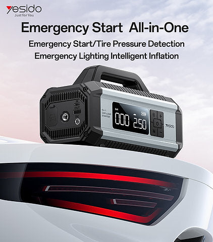yesido 5 in 1 Car Jump Starter 150PSI Tire Inflator Pump 10000mAh Power Bank